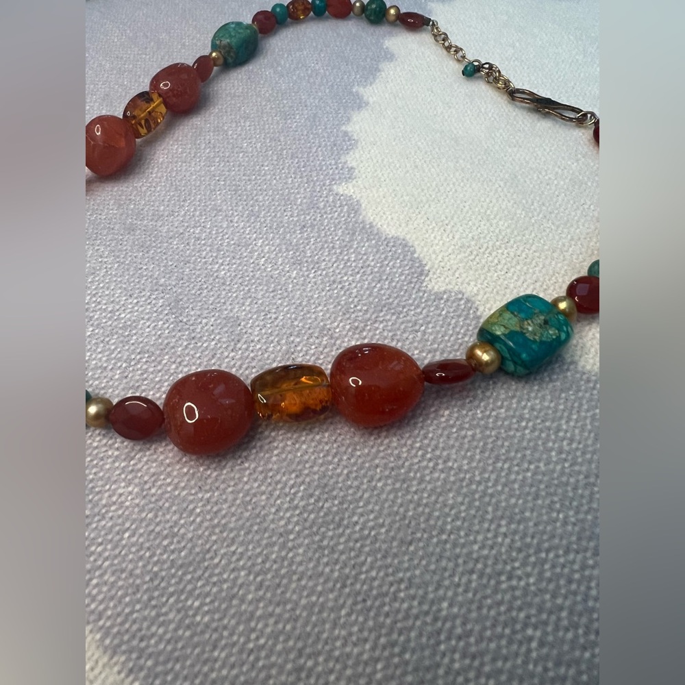 Studio Barse Turquoise and Red Necklace - Picture 9 of 10